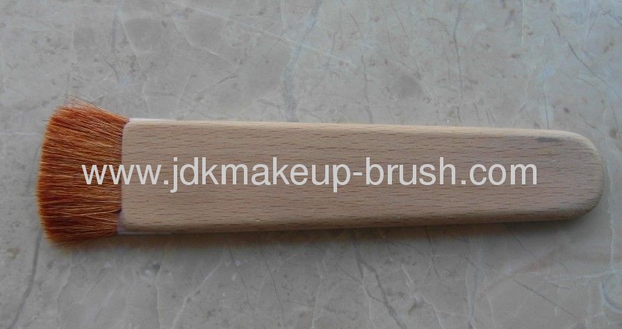 Natural Goat Hair Cosmetic Compact Blush Brush 