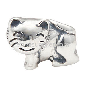 Wholeslae 2013 Newest Designer Sterling Silver european Cat Charm Beads