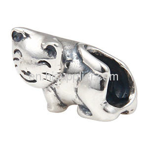 Wholeslae 2013 Newest Designer Sterling Silver european Cat Charm Beads