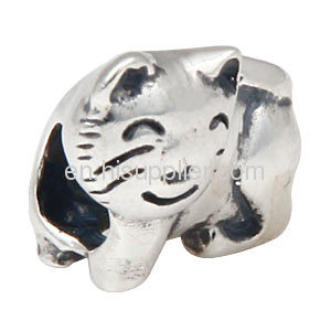 Wholeslae 2013 Newest Designer Sterling Silver european Cat Charm Beads