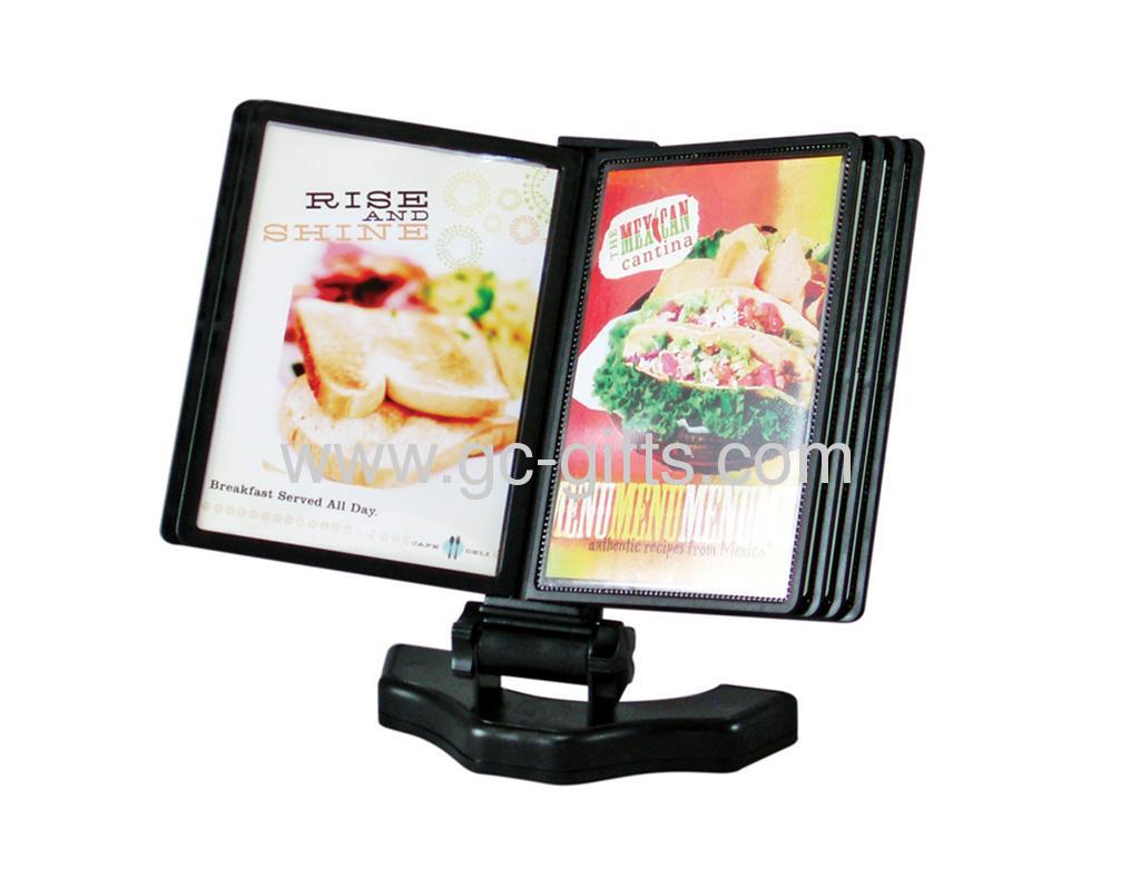 Custom clear plastic menu holders