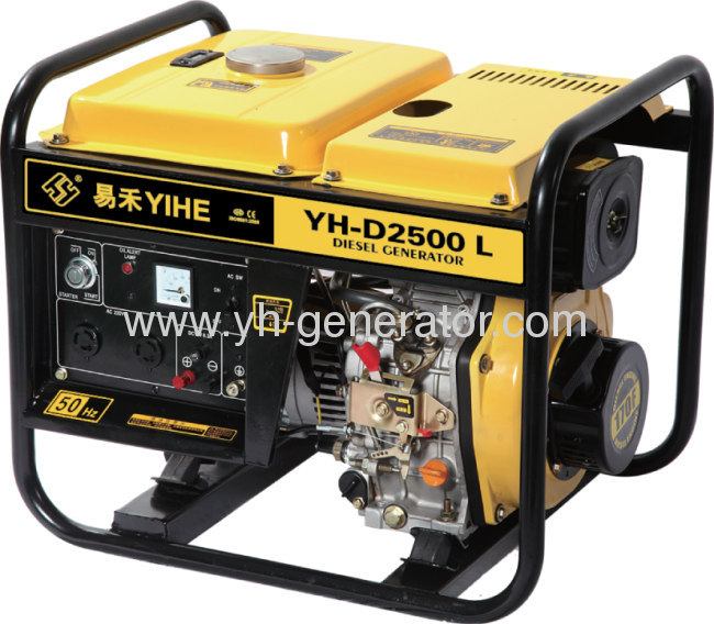 2KW portable open diesel generator set