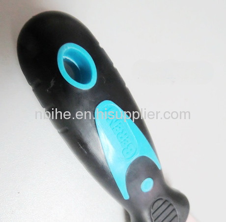 Dual color putty knife scraper paint with soft plastic rubber handle