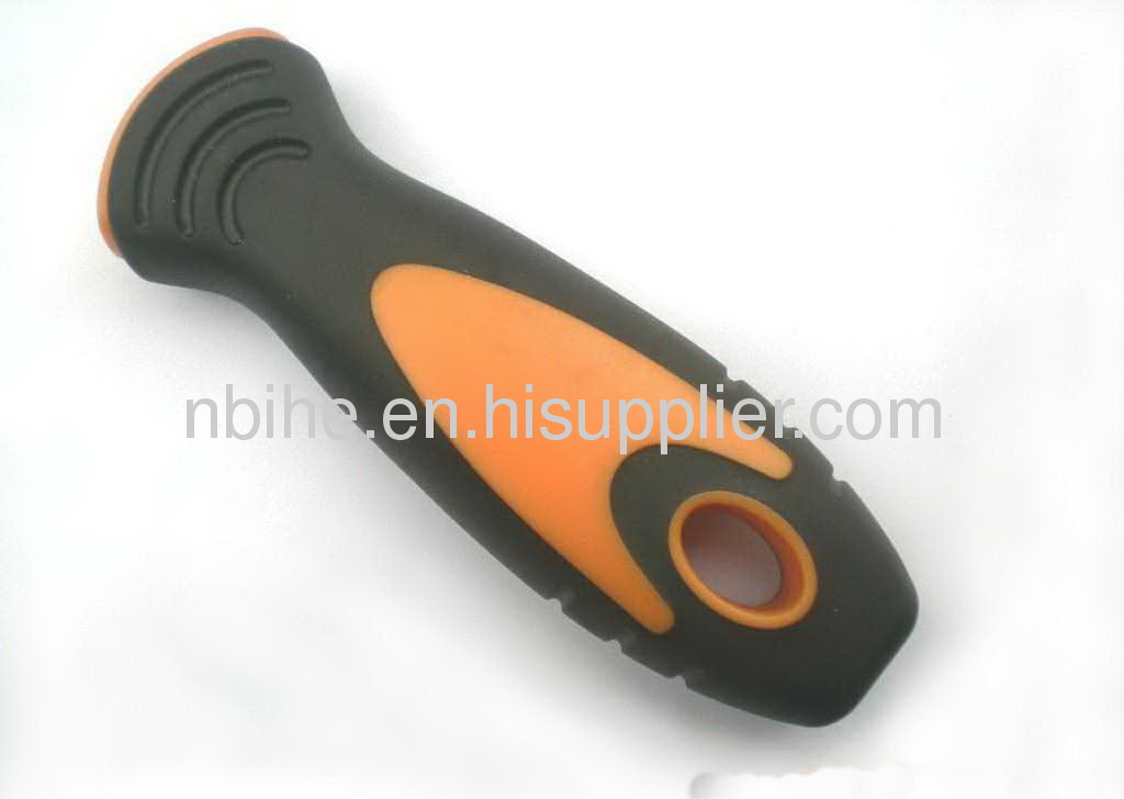 Dual color putty knife scraper paint with soft plastic rubber handle