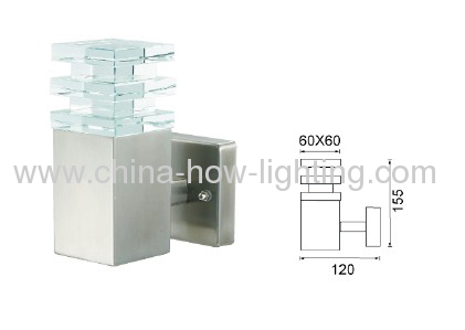 Up-Down SidesLED Wall Lamp IP44 Crystal Diffuser with Steel Stainless Body using Epistar Chips