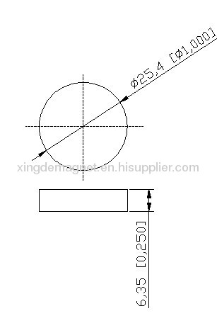 NdFeB Disc Magnet, 3/8 in. x 1/8 in.