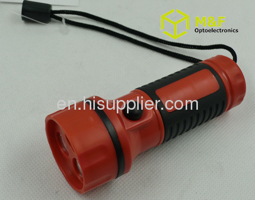 3leds aaa battery operated plastic led flashlight