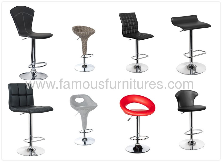 White PU Mode height adjustable Bar Chair bar stool