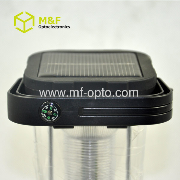 Outdoor dynamo high power led camping lantern with solar panel 