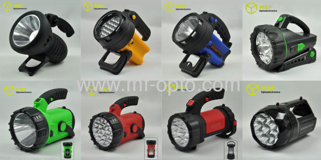 Halogen bulb rechargeable emergency portable spotlight with stand