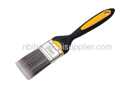 flat style sinthetic fiber soft comfortable grip handle painting brush 