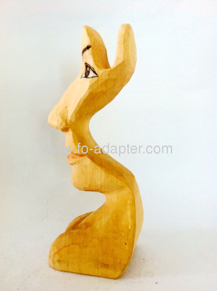 Beatiful woman face carved Wooden Eyeglasses holder