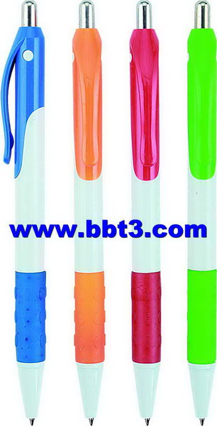 Promotional ballpoint pen with rubber grip