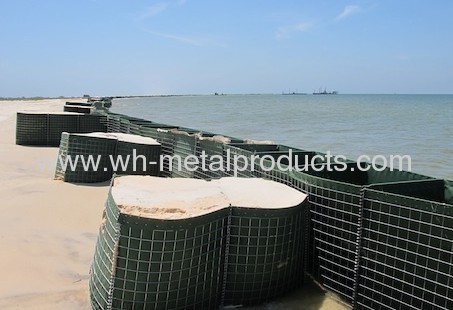 Flood control welded mesh gabion