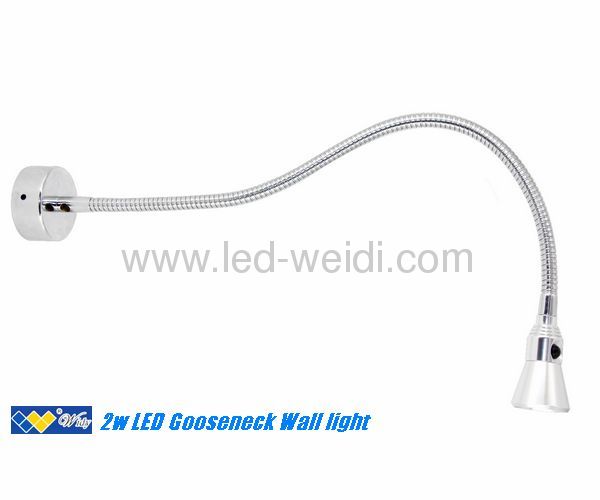 1W led flexible snake gooseneck wall light& wall LED reading light 