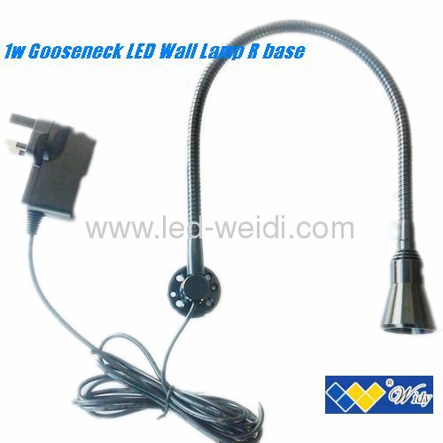 2w LED gooseneck spot light wall lamp R base 3000K warm whtie