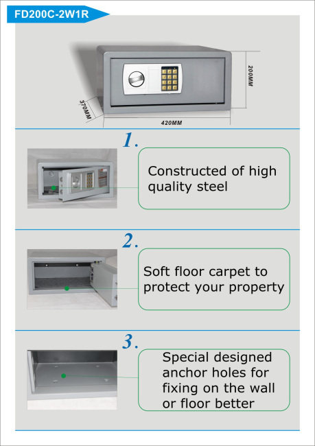 electronic combination lock for safe as digital safety box with knob