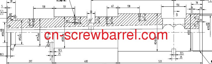 51/105 Conical Screw and Barrel for Recycled Plastic Sheet Extrusion