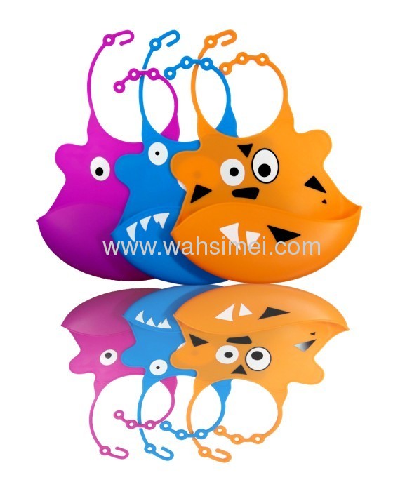 Silicone waterproof drool bibs for baby in wholesale