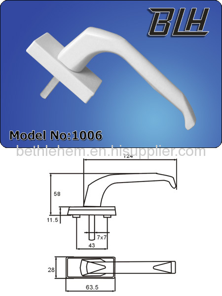 Aluminium Alloy Window Handle powder coating