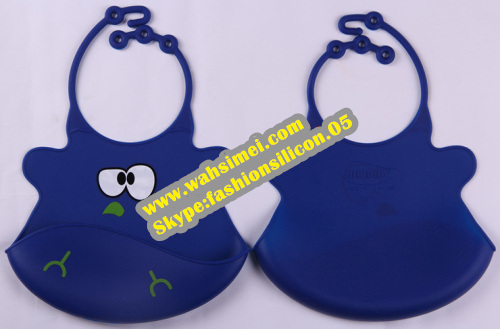 Fashionable And Eco-friendly lovely silicon baby bib