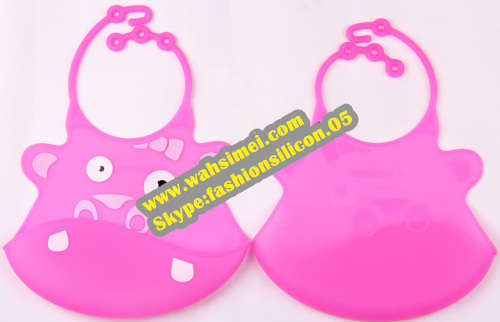 Fashionable And Eco-friendly lovely silicon baby bib