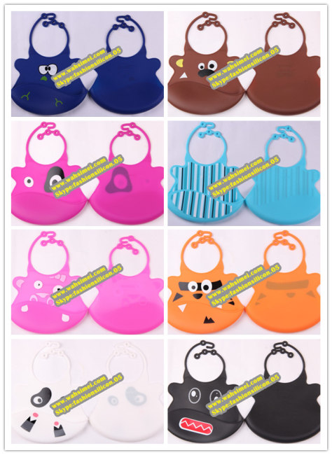 2012 hotsale animal shape silicone baby bibs