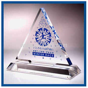 Thick acrylic plaque trophieswith printing