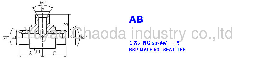 BSP MALE 60° SEAL TEE