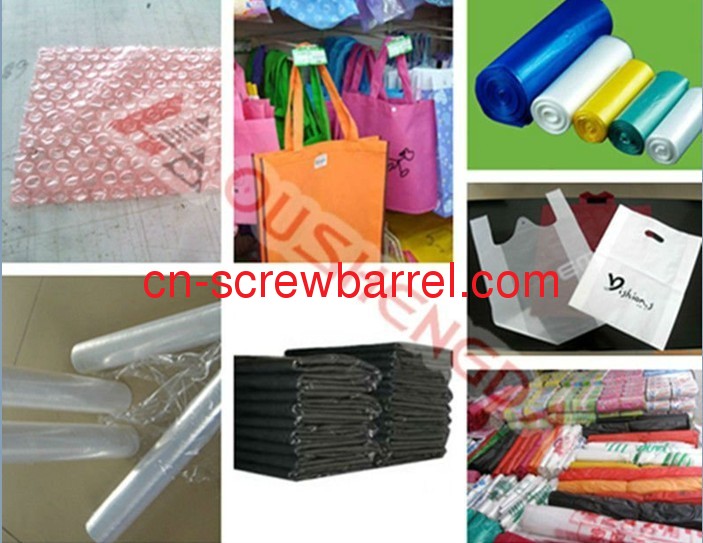 Bimetallic Single Screw &Barrel for PE/PP/HDPE/LDPE Blow molding 