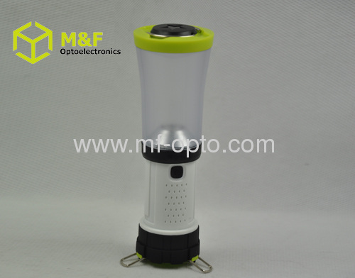 Battery powered 3W LED camp light with hook and tripod