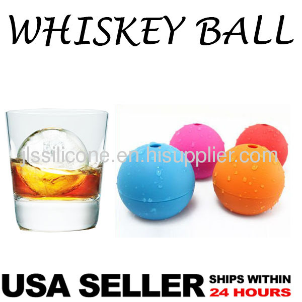 Whiskey Ice Ball Mold 5Food Grade Silicone Sphere Several Colors