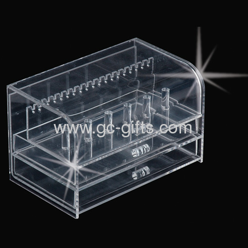 Countertop clear acrylic display stands for blusher