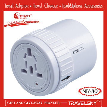 The Most Desired Universal Travel Plug Adapter in the World with Engraved Design(MPC-N3)