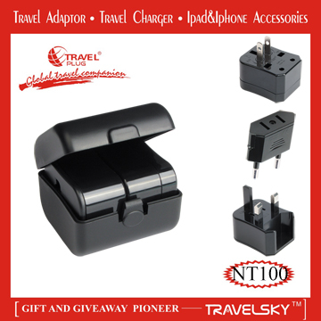 The Most Innovative AC Adapter Converter with Four Removable Plug for Worldwide Use(NT100)