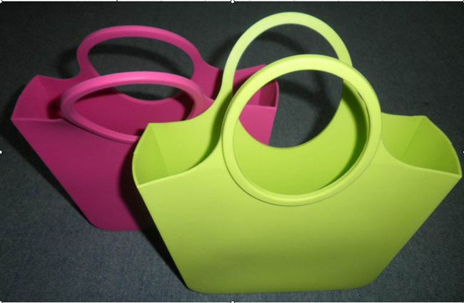 Colourful rectangle silicon lady purse handbag