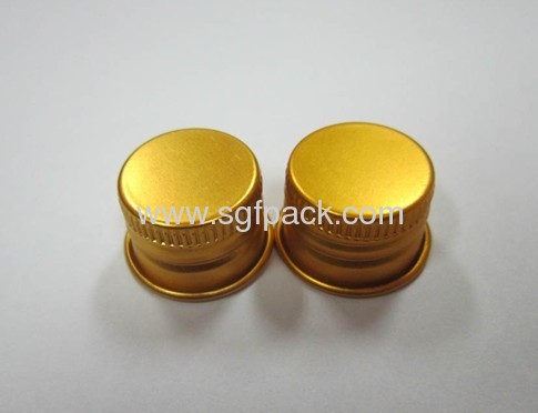 28/410 Aluminum cap cosmetic package aluminum lid gold color aluminum container