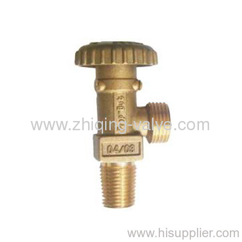 Brass LPG cylinder valve,Inlet is W19.8x1/14;outlet is W21.8x1/14LH ;DN7