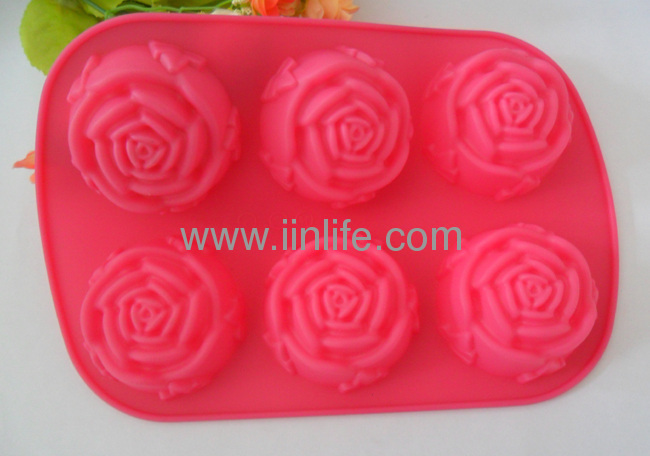 1PCS Rose shape Candy Silicone Mold Baking Trays Fondant Cake Decorating