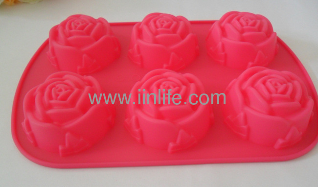 1PCS Rose shape Candy Silicone Mold Baking Trays Fondant Cake Decorating