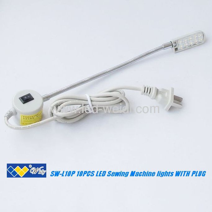 10PCS EPISTAR Gooseneck lighting LED magnet Lamp led sewing machine light with US/EU plug