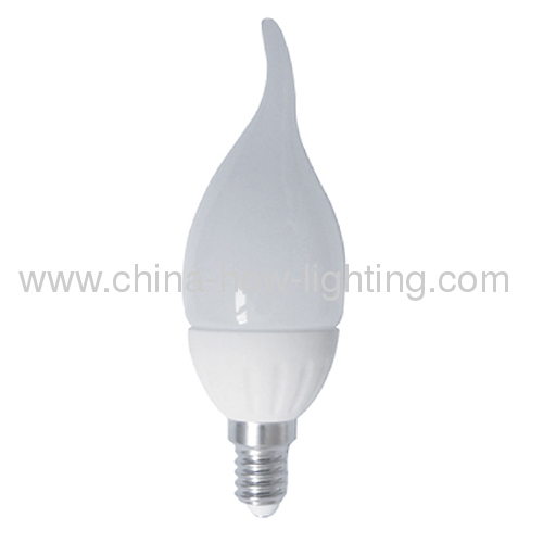 Candle-flame LED Ceramic Bulb SMD Chips E14 Base Dimmable Available