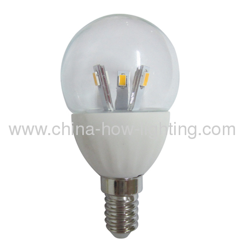 LED Ceramic Bulb E14E27 SMD Chips with Clear Glass Cover Dimmable Available