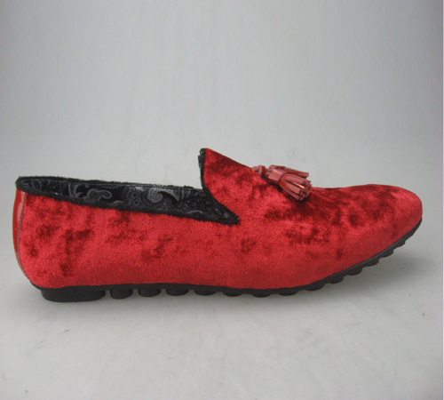 supply luxury men velvet slippers with high quality in china