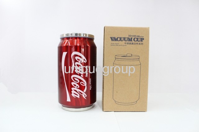 Double Wall Cola Vacuum Flask 350ml with Straw