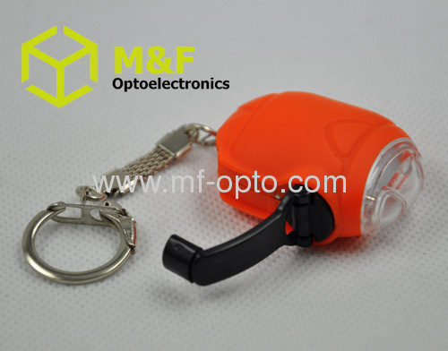 Animal keychain light mini dynamo with keyring