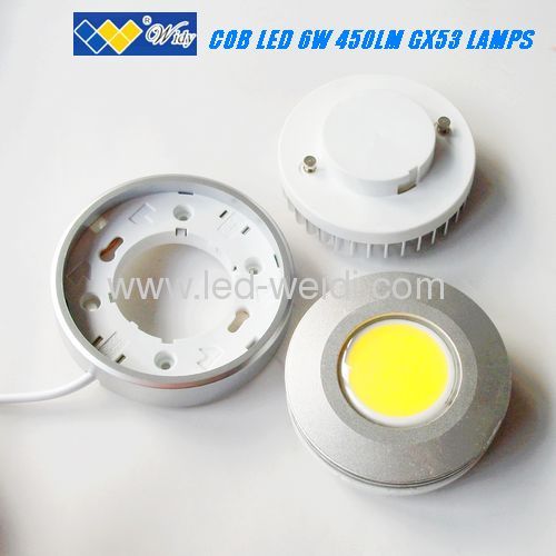 COB LED GX53 6000k 6 Watt Cool White (11w CFL )