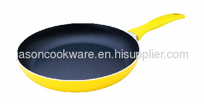 Yellow enamel frying pan 