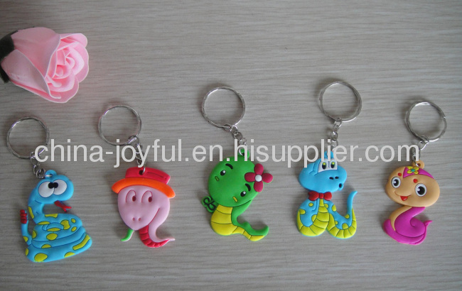 Snake Keychain Made of Soft PVC 