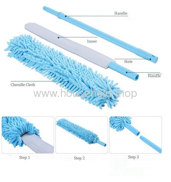 Microfiber chenille Duster Kit Extendable to 48with Bendable Head